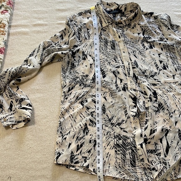 Robert Rodriguez Long Sleeve Abstract Print Buttoned Front Blouse (M) P/4/A1383 - Picture 9 of 10